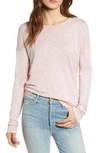 Splendid Crewneck Slub Jersey Tee In Pink Beige
