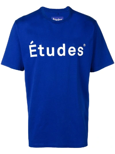 Etudes Studio Wonder Logo Print T-shirt In Blue