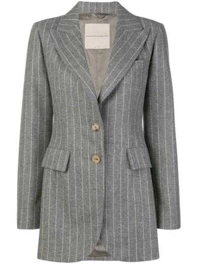 Ermanno Scervino Pinstripe Blazer In Grey