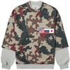 Gosha Rubchinskiy Double Sleeve Camo Flag Sweat In Green
