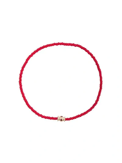 Luis Morais Ruby Barrel Bracelet In Red