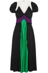 ATTICO ATTICO WOMAN CARLOTTA colour-BLOCK SATIN MAXI DRESS MULTICOLOR,3074457345618914156
