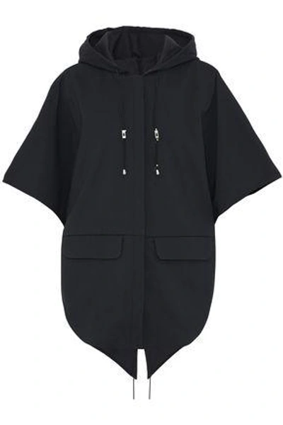 Milly Woman Twill Hooded Jacket Black