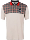 FRED PERRY RAF SIMONS X FRED PERRY CHECK PRINT POLO SHIRT - GREY