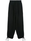 YOHJI YAMAMOTO YOHJI YAMAMOTO BASIC BALLOON TROUSERS - BLACK