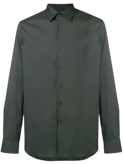Prada Classic Plain Shirt In Green