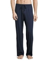 Derek Rose Basel Stretch Micro Modal Jersey Lounge Trousers In Navy