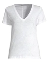 Monrow Oversized V Neck Tee In White