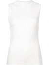 THEORY THEORY SLEEVELESS KNITTED TOP - WHITE