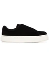 Eytys Doja Slip-on Suede Sneakers In Black