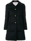 THOM BROWNE DOWN-FILLED JACKET-WEIGHT CASHMERE OVERCOAT