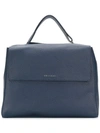 ORCIANI ORCIANI FLAP TOTE - BLUE