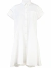 SACAI SACAI TRAPEZE SHIRT DRESS - WHITE