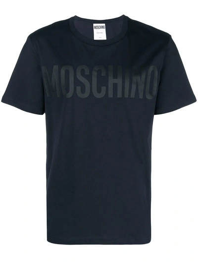 Moschino Printed Logo T-shirt In Blue