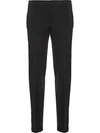 Prada Technical Stretch Cotton Blend Trousers - Black In Black