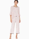 Kate Spade Pink Dot Long Pj Set In Pink Dot