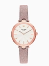 KATE SPADE HOLLAND METALLIC ROSE GOLD-TONE WATCH,ONE SIZE