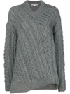 STELLA MCCARTNEY OFF-CENTRE CABLE KNIT SWEATER