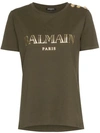 BALMAIN BALMAIN PARIS LOGO T-SHIRT - GREEN