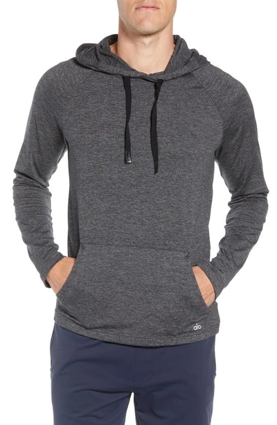 Alo Yoga Conquer Hoodie Graphite In Graphite Heather