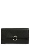 Rebecca Minkoff Jean Leather Clutch Bag - Silvertone Hardware In Black