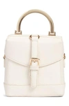 STREET LEVEL TOP HANDLE STUDDED BAG - WHITE,9850