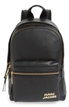 MARC JACOBS MEDIUM TREK LEATHER BACKPACK - BLACK,M0014268