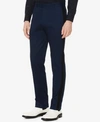 Calvin Klein Men's Slim-fit Stretch Blue/charcoal Birdseye Suit Pants In Royal Navy