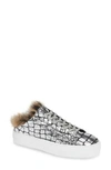 P448 CLARA FAUX FUR TRIM SLIP-ON SNEAKER,CLARA