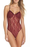 FREE PEOPLE INTIMATELY FP RUNAWAY LACE THONG BODYSUIT,OB755054