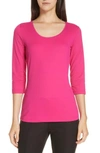 HUGO BOSS SCOOP NECK STRETCH JERSEY TOP,5025900111000