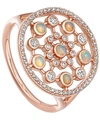 ASTLEY CLARKE ROSE GOLD ICON NOVA LARGE OPAL RING,000605255