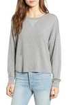 Splendid Essential Active Marathon Heathered Sweatshirt In Heather Grey
