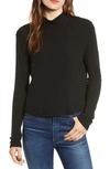 SPLENDID RIBBED MOCK NECK CROP TOP,RF8K610