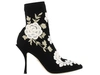 DOLCE & GABBANA EMBROIDERED ANKLE BOOTS,10685245