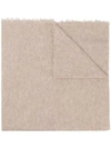 Faliero Sarti Frayed Edges Scarf - Neutrals In Neutrals