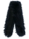 MAX & MOI MAX & MOI LONG FUR COLLAR - BLUE