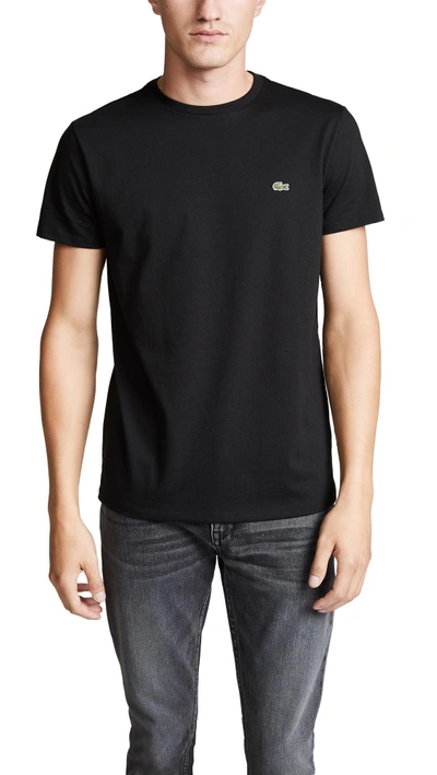 Lacoste Pima-cotton T-shirt In Black