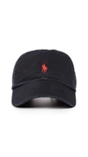 Polo Ralph Lauren Embroidered Polo Pony Baseball Cap In Black/red