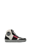LEATHER CROWN BMX HI-TOP SNEAKERS,10686245