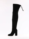 STUART WEITZMAN BLACK SUEDE BOOT,10675767