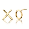 LILY & ROO Solid Gold XO Stud Earrings
