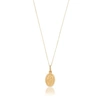 Lily & Roo Small Solid Gold Oval Virgin Mary Necklace