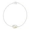 LILY & ROO STERLING SILVER LARGE SINGLE PEARL BRACELET