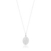 LILY & ROO SOLID STERLING SILVER OVAL VIRGIN MARY NECKLACE