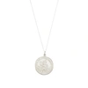 LILY & ROO LARGE ROUND SILVER ST CHRISTOPHER MEDALLION NECKLACE