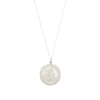Lily & Roo Large Round Silver St Christopher Medallion Necklace In Medallion