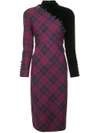 MARC JACOBS MARC JACOBS CHECK TUBE DRESS - PINK