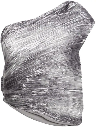 Rosie Assoulin One-shoulder Pleated Metallic Cocoon Top