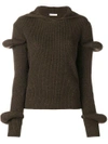 JW ANDERSON RIBBED HOODED JUMPER